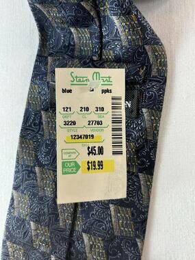 NWT Vintage Mark Pendleton Neck Tie 100% Silk Made in USA‎ Geometric Steinmart